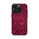 Crimson Love Doodle Case