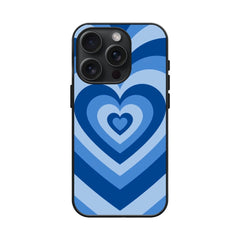 Blue Heart Waves Case