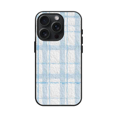 Blue Linen Check Case