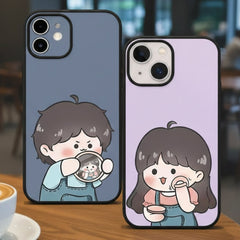 Cute Blush Couple – Durable Phone Case