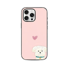 White Fluffy Puppy Case
